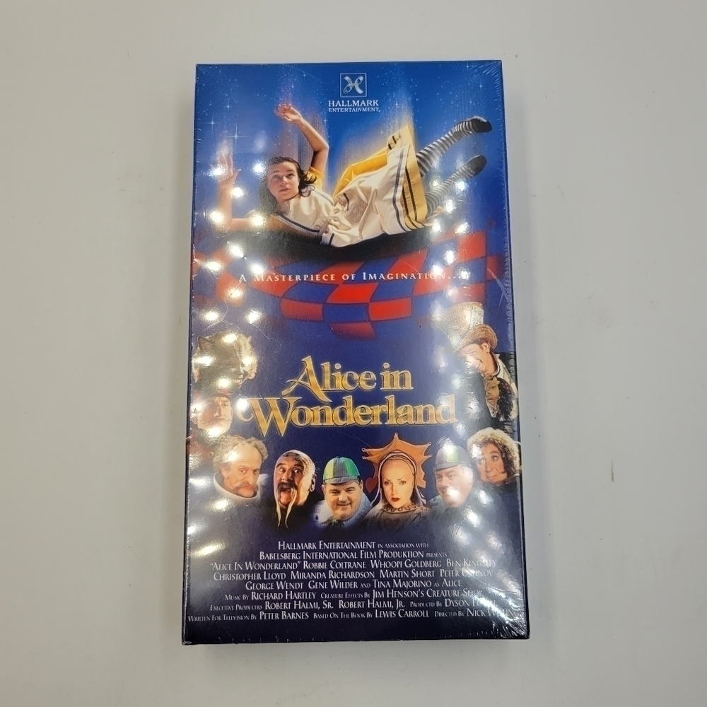 Vintage 1999 Alice in Wonderland Factory Sealed Hallmark Productions VHS Tape